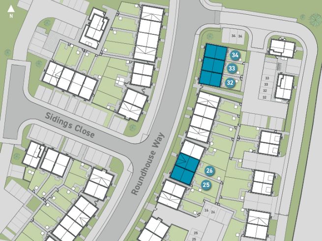 Site plan, 3 bedroom houses - artist impression subject to change